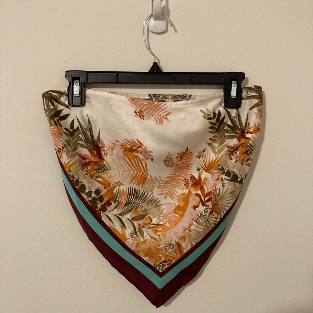 Floral Silky Wild Fable Tube Top